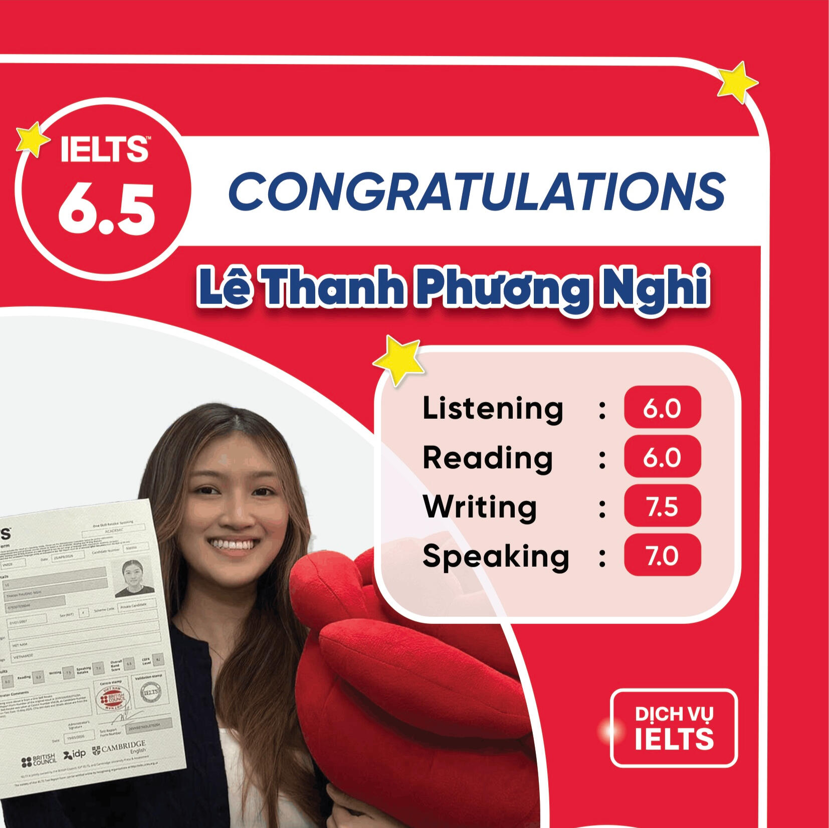 Lần đầu thi 5.5 về khóc sưng mắt ôn lại trong 6 tuần đạt IELTS 6.5 đã nhập học RMIT